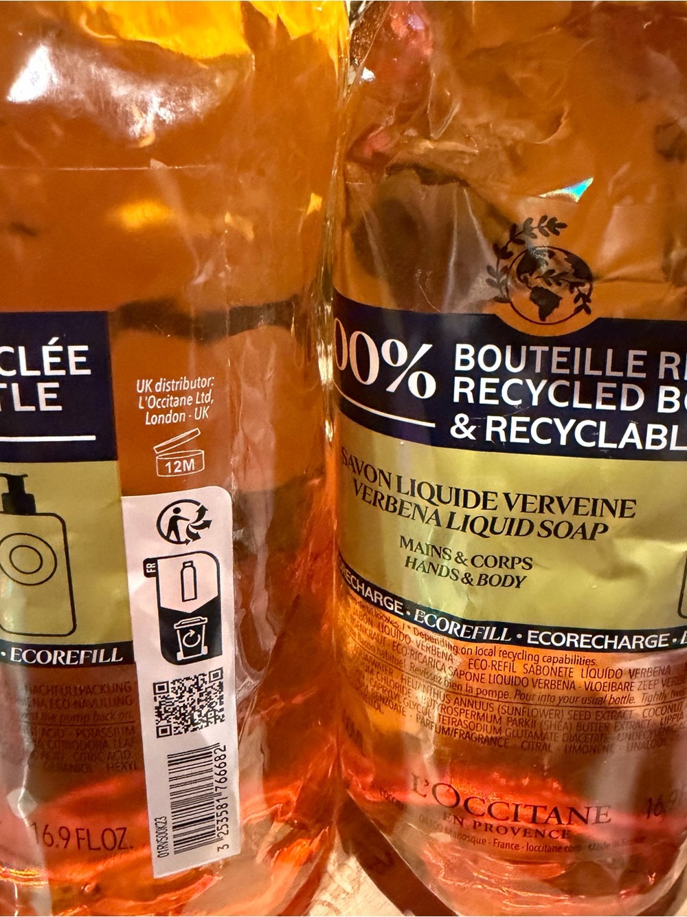 L'OCCITANE Verbena Liquid Soap Refill Duo 16.9 fl oz each L’Occitane hand & body - Picture 9 of 10